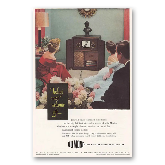 1948 DuMont Television Savoy Television Direct Screen View Vintage Magazine Print Ad