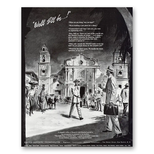 1948 Ebasco Services Well I'll Be Vintage Magazine Print Ad