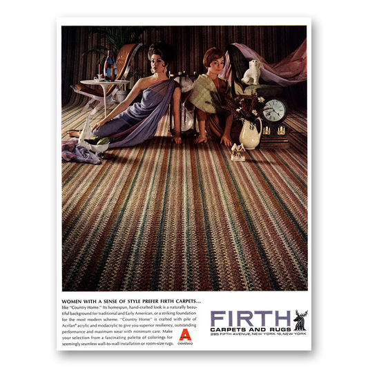 1948 Firth Carpets Women With a Sense of Style Vintage Magazine Print Ad