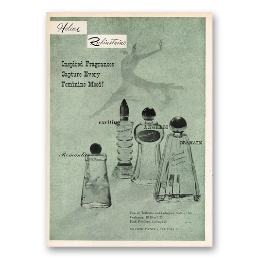 1948 Helena Rubinstein Perfume Inspired Fragrances Capture Every Feminine Mood Vintage Magazine Print Ad