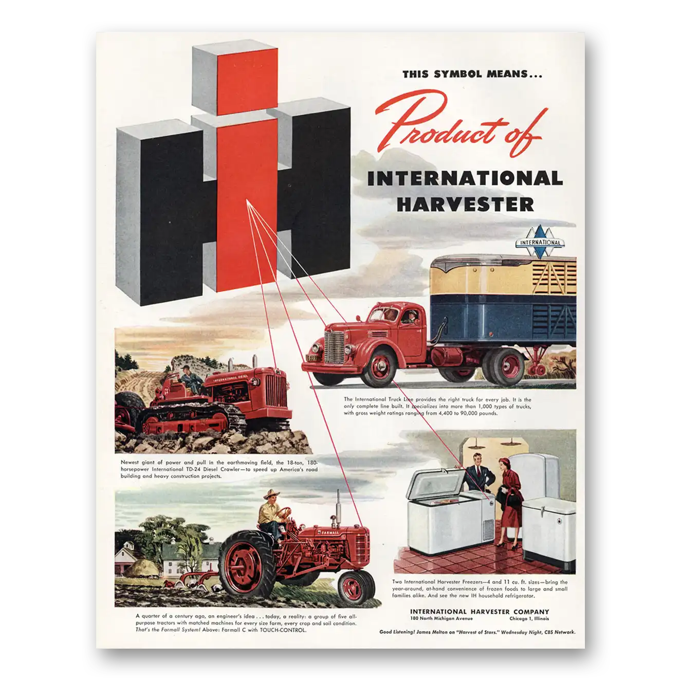 1948 International Trucks This Symbol Means Product Vintage Magazine Print Ad