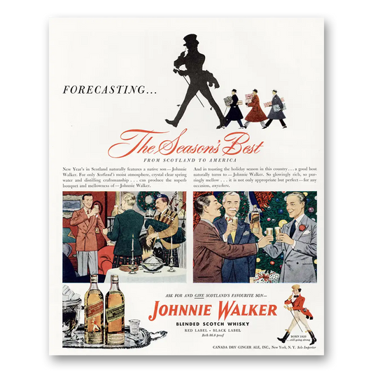 1948 Johnnie Walker Seasons Best from Scotland Vintage Magazine Print Ad