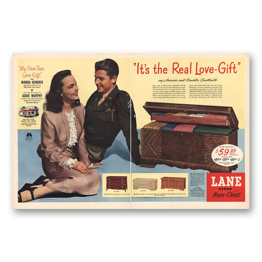 1948 Lane Cedar Hope Chest Real Love Gift Vintage Magazine Print Ad