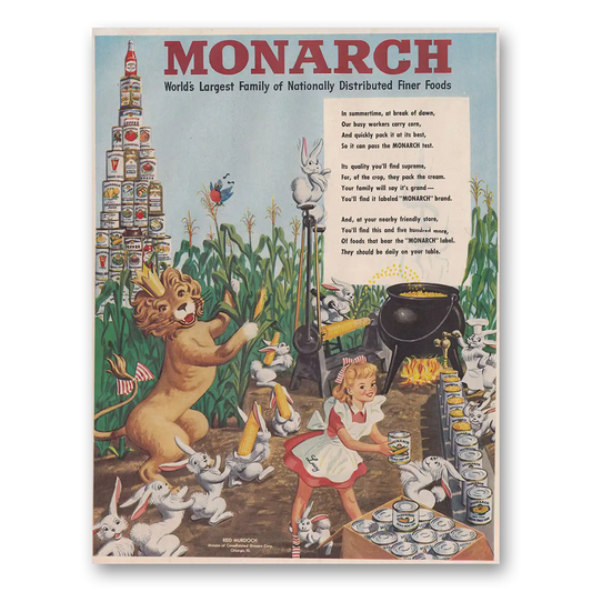 1948 Monarch Foods Summertime at Break of Dawn Vintage Magazine Print Ad