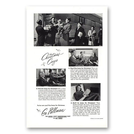 1948 Pullman Christmas Cargo Vintage Magazine Print Ad