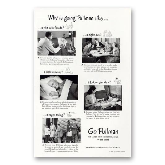 1948 Pullman Why Is Going Pullman Like Vintage Magazine Print Ad