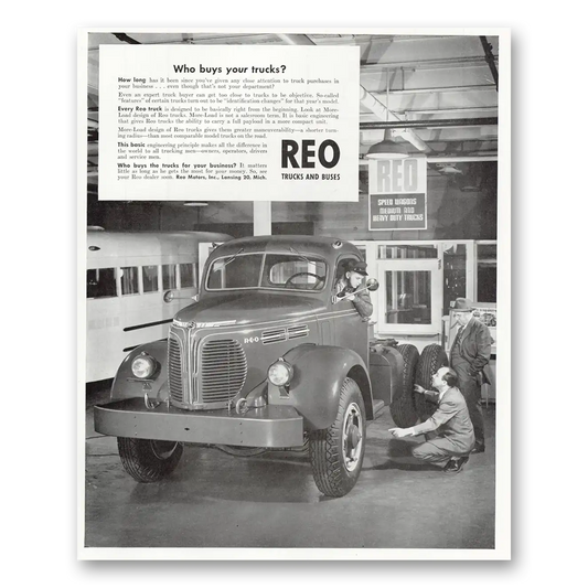 1948 Reo Trucks Who Buys Your Trucks Vintage Magazine Print Ad