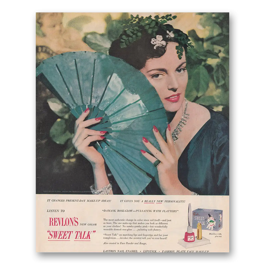 1948 Revlon Sweet Talk Changes Present Day Make Up Ideas Vintage Magazine Print Ad