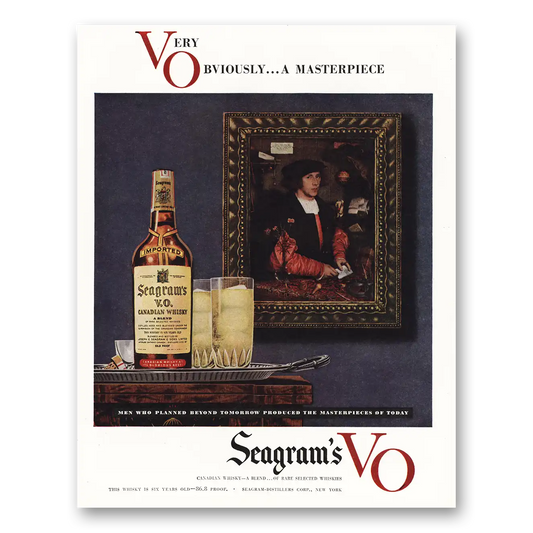 1948 Seagrams VO Whisky Men Who Planned Beyond Tomorrow Vintage Magazine Print Ad