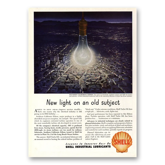 1948 Shell Lubricants New Light On An Old Subject Vintage Magazine Print Ad