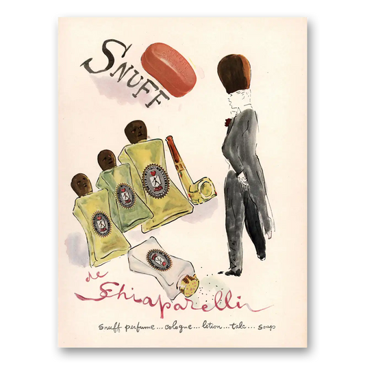 1948 Shiaparelli Perfume Perfume Snuff Vintage Magazine Print Ad