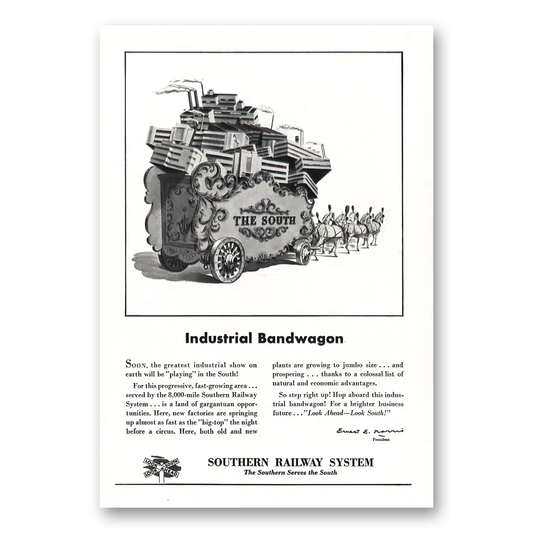 1948 Southern Railway Industrial Bandwagon Vintage Magazine Print Ad