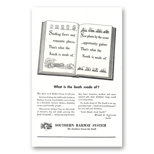 1948 Southern Railway What Is the South Made Of Vintage Magazine Print Ad