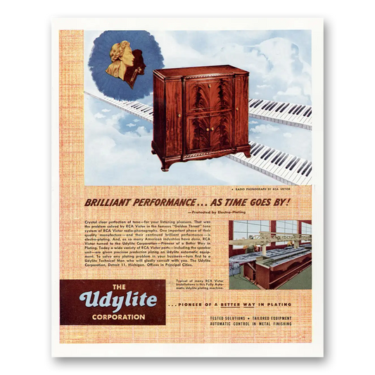 1948 Udylite Brilliant Performance As Time Goes By Vintage Magazine Print Ad