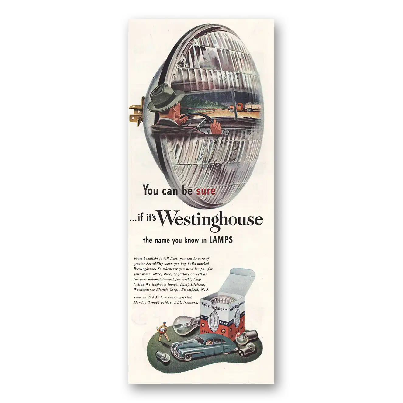 1948 Westinghouse Name You Know In Lamps Vintage Magazine Print Ad