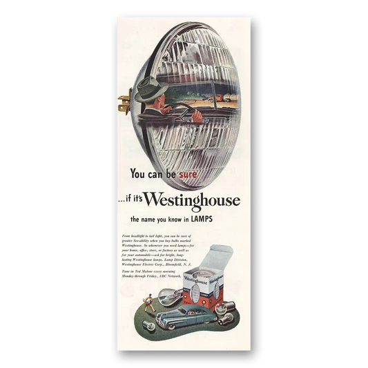 1948 Westinghouse Name You Know In Lamps Vintage Magazine Print Ad