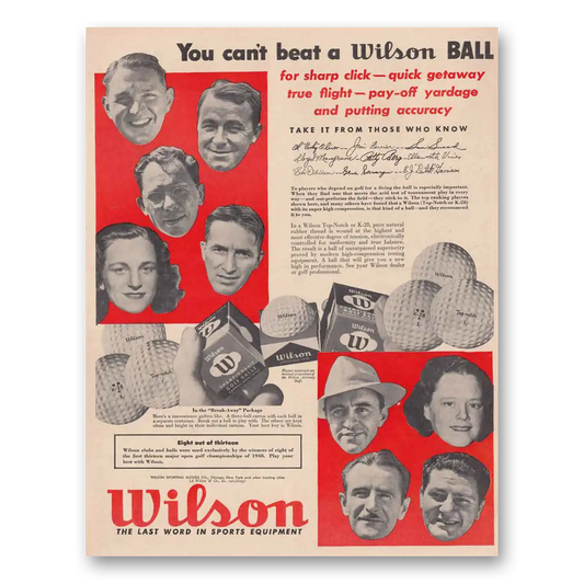 1948 Wilson Sporting Goods Sports Equipment You Can't Beat a Wilson Vintage Magazine Print Ad