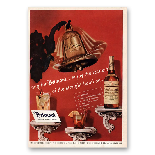 1949 Belmont Whiskey Ring for Belmont Vintage Magazine Print Ad