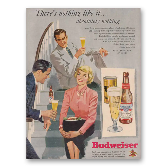 1949 Budweiser Beer Theres Nothing Like It2 Vintage Magazine Print Ad