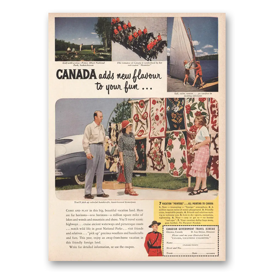 1949 Canada Adds New Flavour To Your Fun Vintage Magazine Print Ad