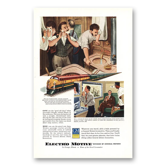 1949 GM Electro Motive Southern Belle Vintage Magazine Print Ad