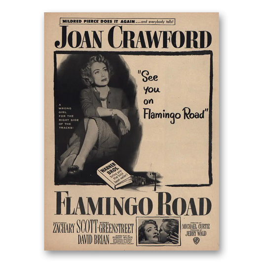 1949 Flamingo Road Promo Joan Crawford Vintage Magazine Print Ad