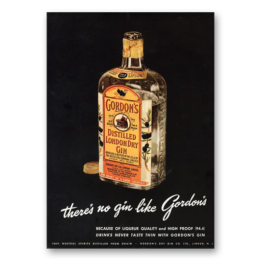 1949 Gilbeys Gin Theres No Gin Like Vintage Magazine Print Ad