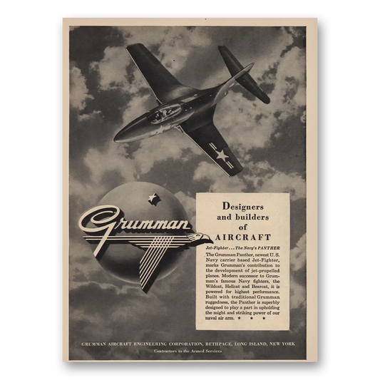 1949 Grumman Designers Builders Aircraft Vintage Magazine Print Ad