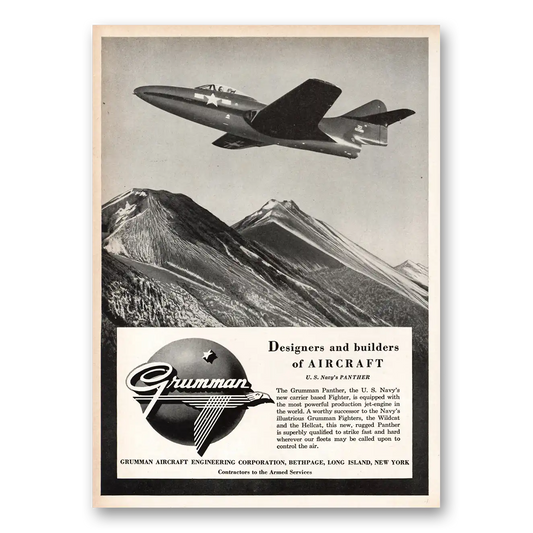 1949 Grumman Designers and Builders of Aircraft Vintage Magazine Print Ad