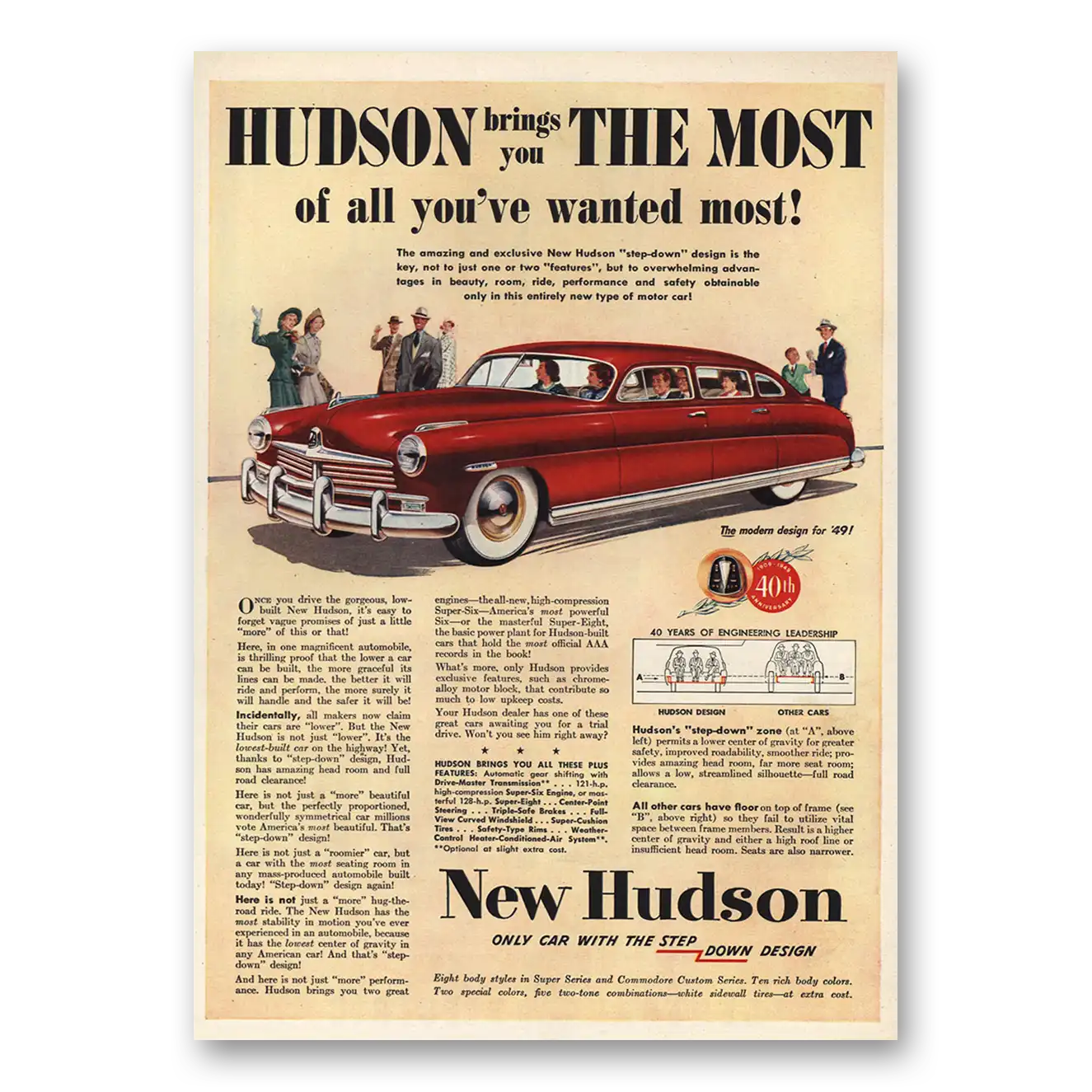 1949 Hudson Motor Car Brings You the Most Vintage Magazine Print Ad