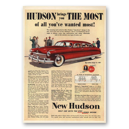 1949 Hudson Motor Car Brings You the Most Vintage Magazine Print Ad