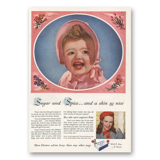 1949 Ivory Soap Sugar and Spice Skin So Nice Vintage Magazine Print Ad