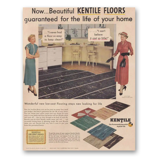 1949 Kentile Flooring Life of Your Home Vintage Magazine Print Ad