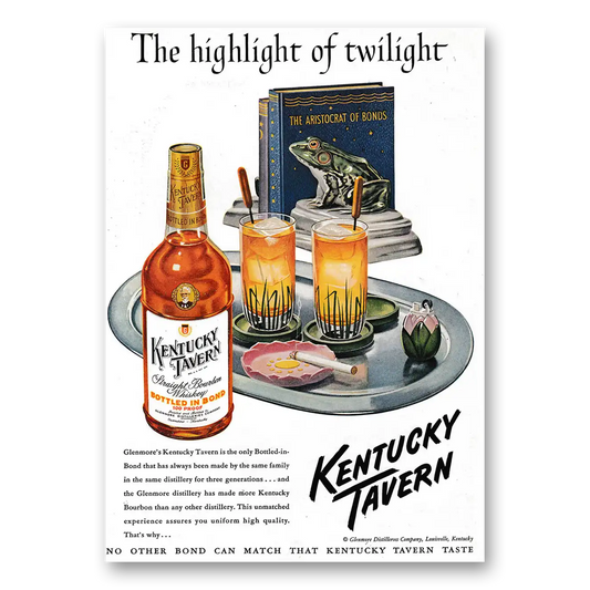 1949 Kentucky Tavern Whiskey Highlight of Twilight Vintage Magazine Print Ad