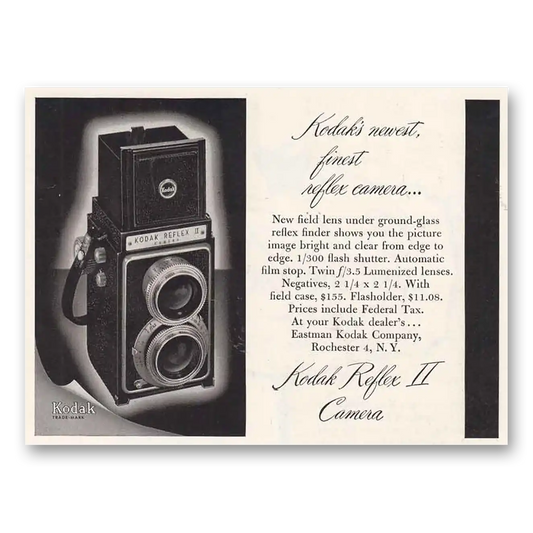 1949 Kodak Reflex Camera Newest Finest Reflex Camera Vintage Magazine Print Ad