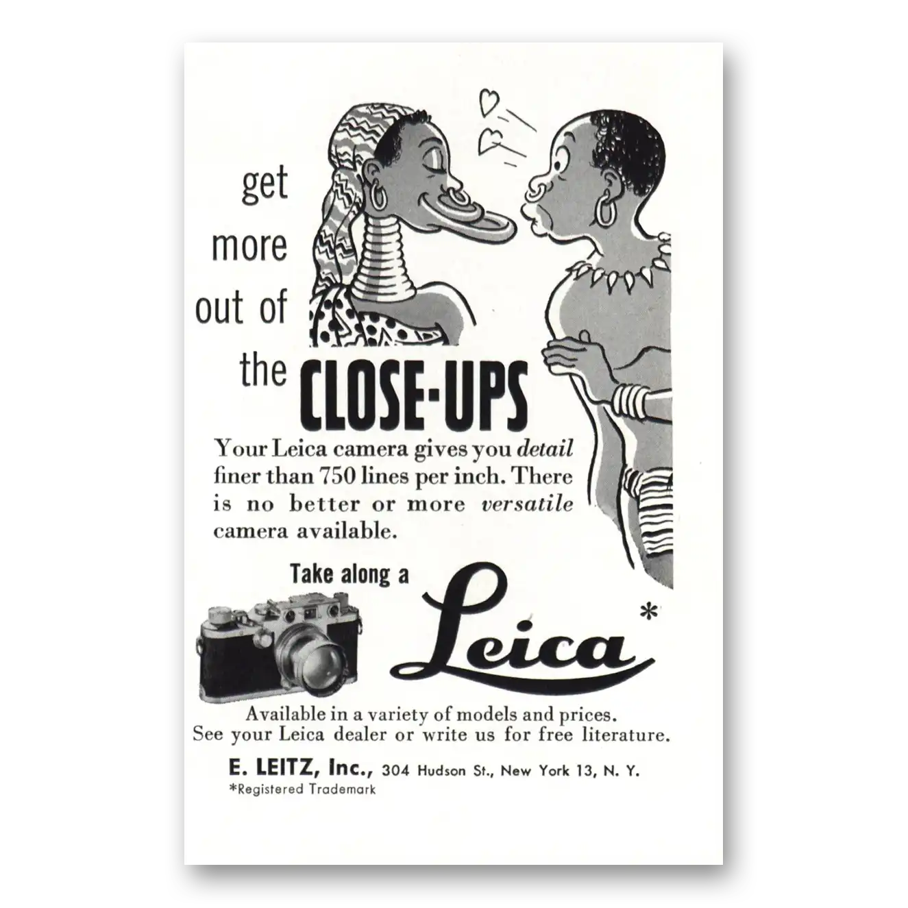 1949 Leica Cameras Close Ups Vintage Magazine Print Ad