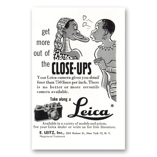 1949 Leica Cameras Close Ups Vintage Magazine Print Ad