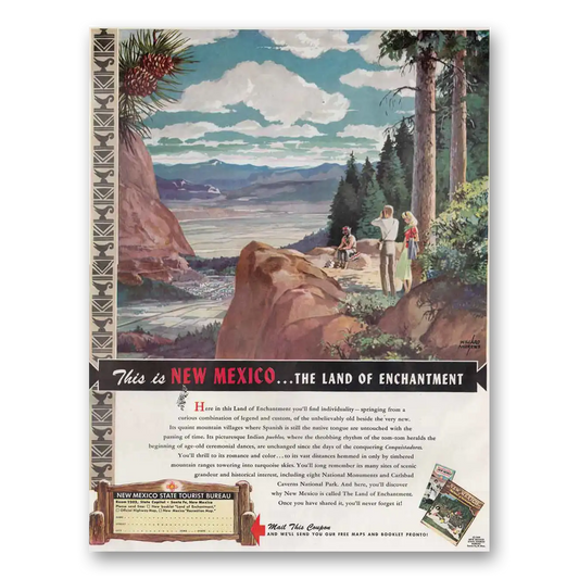 1949 New Mexico Land of Enchantment Vintage Magazine Print Ad