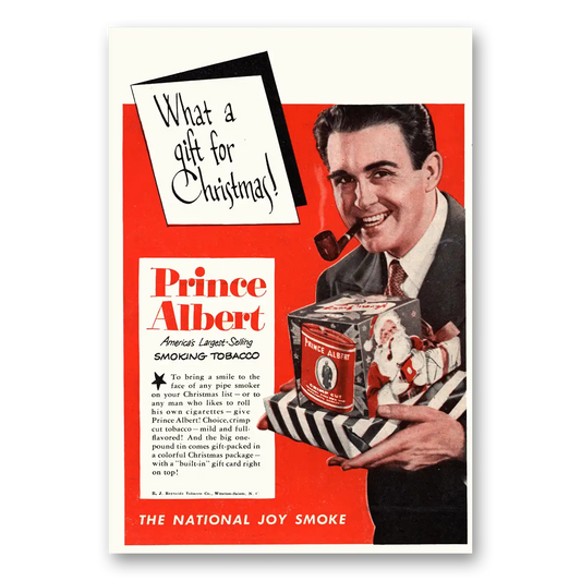 1949 Prince Albert Tobacco What a Gift for Christmas Vintage Magazine Print Ad