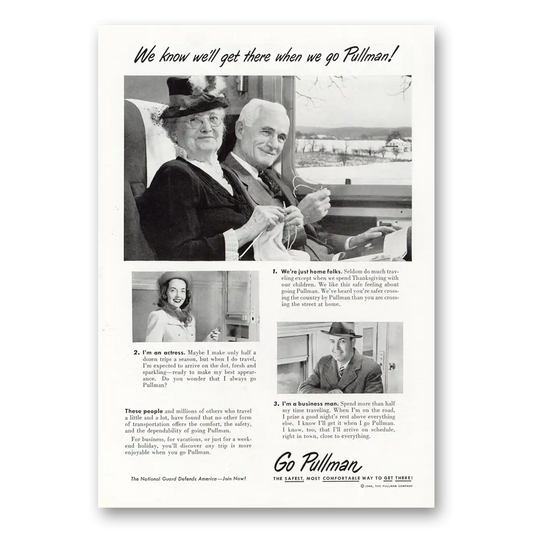 1949 Pullman We Know Get There Vintage Magazine Print Ad