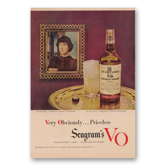 1949 Seagrams VO Whisky Very Obviously Priceless Masterpiece Vintage Magazine Print Ad