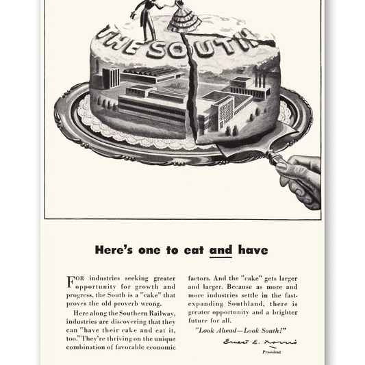 1949 Southern Railway One to Eat and Have Vintage Magazine Print Ad