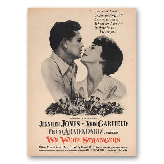 1949 We Were Strangers Promo Jennifer Jones Vintage Magazine Print Ad