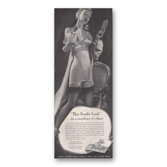 1949 Formfit Sweetheart of Figure Vintage Magazine Print Ad