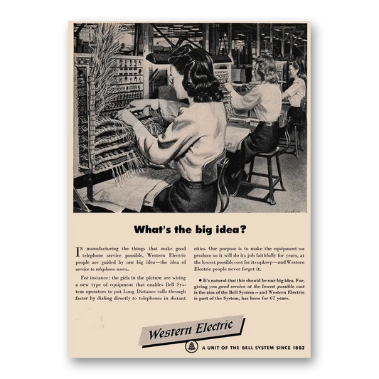 1949 Western Electric What's the Big Idea Vintage Magazine Print Ad