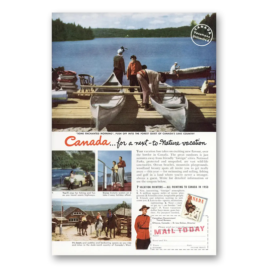 1950 Canada Some Enchanted Morning Vintage Magazine Print Ad