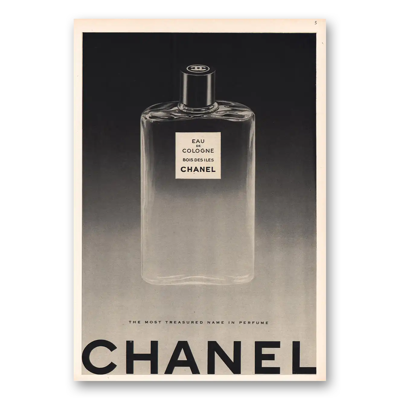 1950 Chanel Eau De Cologne Bois Des Iles Vintage Magazine Print Ad