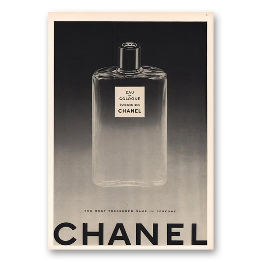 1950 Chanel Eau De Cologne Bois Des Iles Vintage Magazine Print Ad