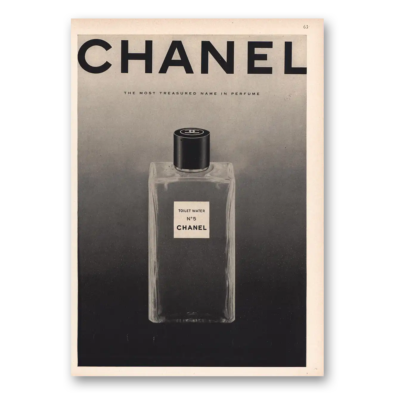 1950 Chanel No 5 Toilet Water No 5 Vintage Magazine Print Ad