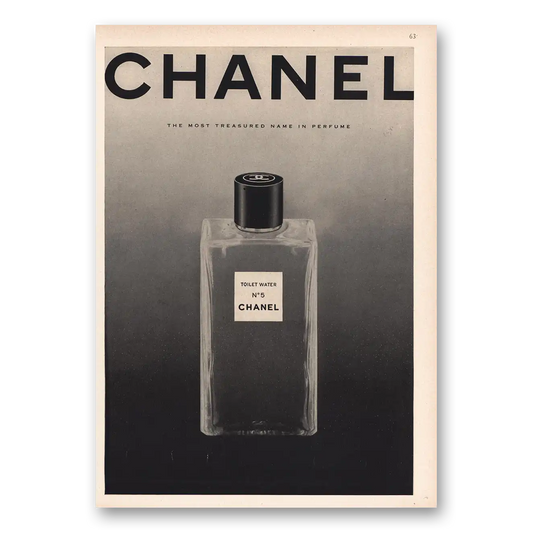 1950 Chanel No 5 Toilet Water No 5 Vintage Magazine Print Ad